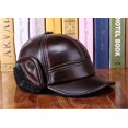 thumbnail image 2 of New Real Leather Peaked Cap Thick Winter Snow Hat, 2 of 6
