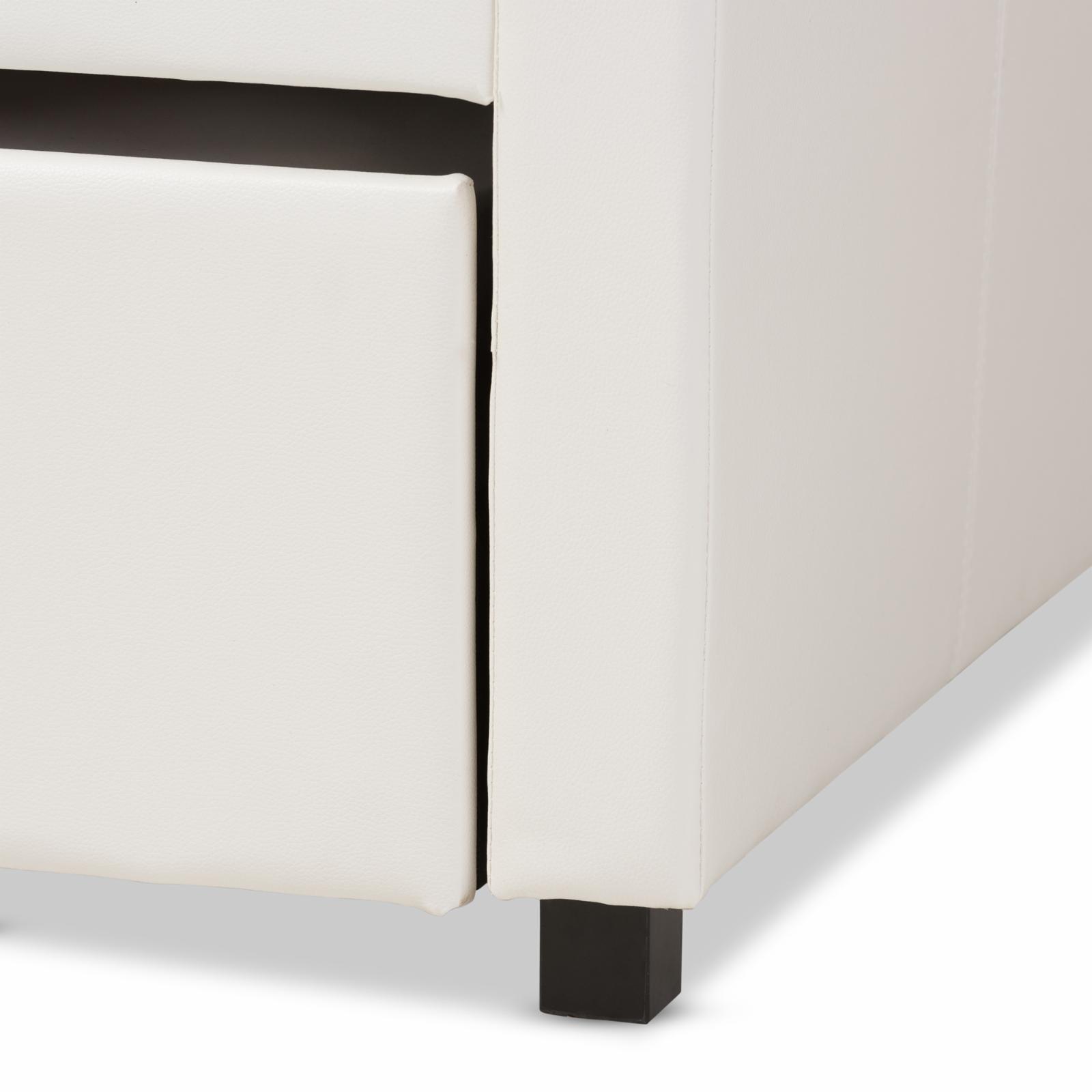 London Faux Leather Arched Back Sofa Trundle Bed Baci Living Room