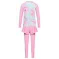 thumbnail image 4 of CHICTRY Big Girls UPF 50+ Swimsuit Tie-dye Padded Swim Top with Skirt Hem Pants Bathing Suit Beachwear Pink 13-14, 4 of 7