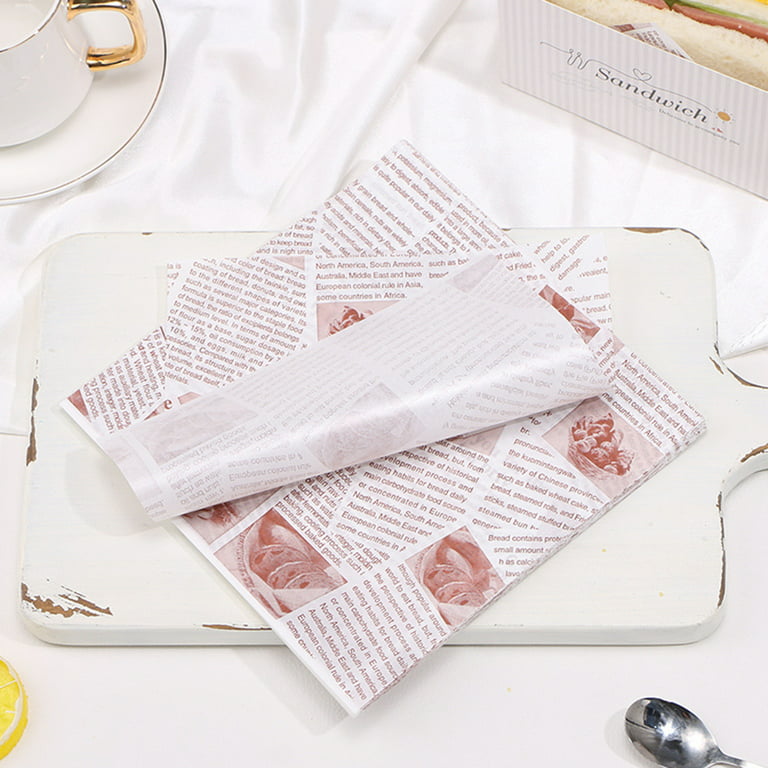 Travelwnat 100pcs Eco Friendly, Grease Proof Deli Wrap. Best Kraft Food Wrapping Paper Sheets for Picnic, Festival, Fair or BBQ. Perfect Liner, Men's