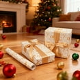 thumbnail image 6 of YIKA Christmas & New Year Wrapping Paper - 118In Roll 80 Gsm Thick Gold-Foil Gift Craft Paper, Suitable For Holiday Present Decorations & Seasonal Packaging B, 6 of 7