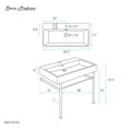 thumbnail image 6 of Claire 40 Ceramic Console Sink White Basin Black Legs, 6 of 10