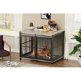 thumbnail image 4 of Furniture dog crate sliding iron door dog crate with mat. (Grey,43.7''W x 30''D x 33.7''H), 4 of 9