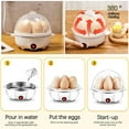 thumbnail image 5 of TIELUTT Egg Steamer Egg Poacher with Automatic Closing Function Breakfast compatible with Machine Travel Kitchen Gadgets Stone Cooker Sandwich compatible with Machine Mini Travel Cooker Pan, 5 of 5