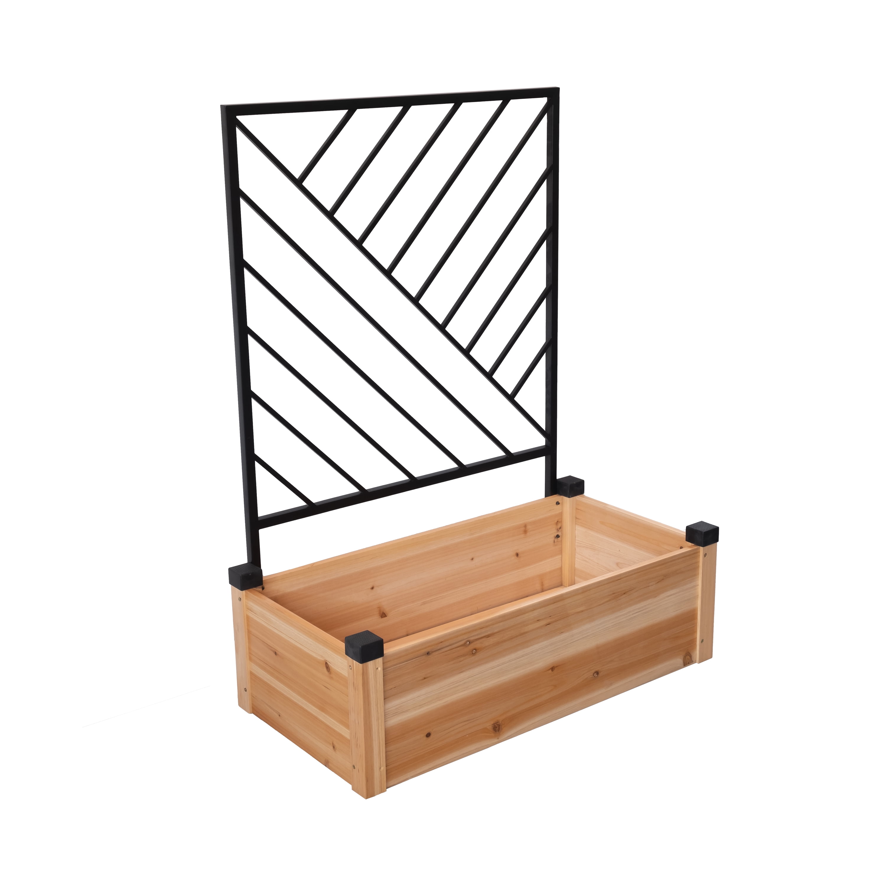 Expert Gardener Wooden Raised Bed with Metal Trellis, 2.6 CU FT