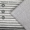 thumbnail image 1 of Modern Abstract Runner Rug 2x6 Washable Hallway Runner Rug, Non Slip Non-Shedding Soft Floor Carpet, Low-Pile Minimalist Bordered Runner for Bedside Laundry Bathroom, Black+Gray, 1 of 8