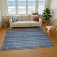 thumbnail image 7 of Addison Rugs Mayfield Premium Machine Washable Transitional Stripes Blue Rectangle Rug, 3' X 5' Machine Washable Transitional Stripes Blue Oversized Sherpa Throw Blanket, 7 of 7