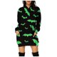 thumbnail image 3 of Sudadera con capucha y bolsillo con estampado digital de calabaza de Halloween para mujer, 3 of 5