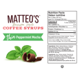 thumbnail image 5 of Pack of 6 - Matteo's Sugar Free Coffee Flavoring Syrup, Peppermint Mocha, Delicious Coffee Syrup, 0 Calories, 0 Sugar coffee syrups, Keto Friendly, 5 of 5