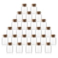 thumbnail image 1 of Kearding Mini botellas de vidrio versátiles para manualidades y decoración, minibotellas de vidrio transparente con corcho, 25 pack/lote Almacenamiento y organización del hogar, 1 of 6