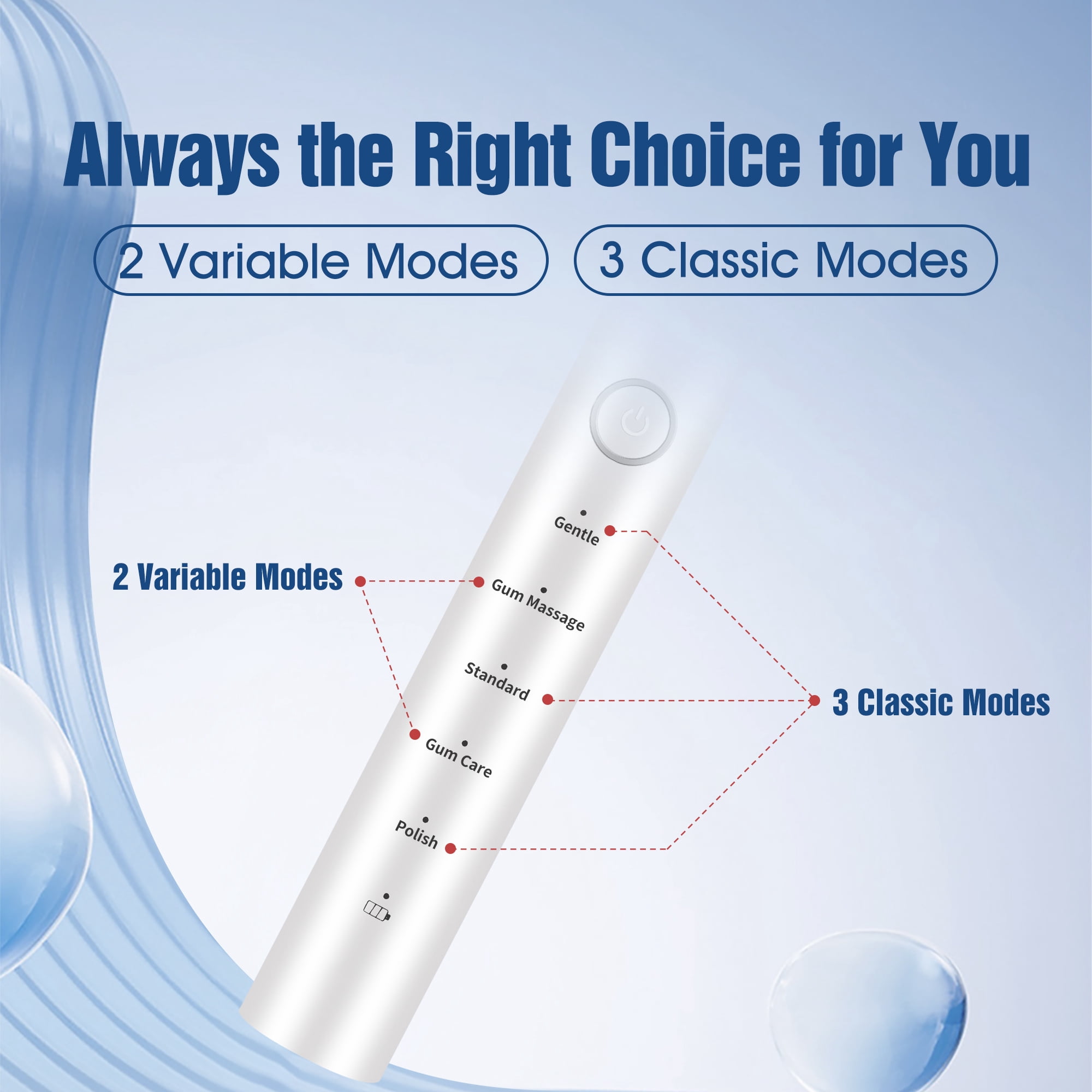 NEW : Power Sonic Electric Toothbrush UNIQUE cleaning technology Complete cleaning
