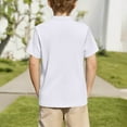 thumbnail image 5 of AJTQTH Boys Short Sleeve Henley Shirt Cute Kids Casual Solid Color 1/4 Button Front Summer T-Shirts Tops Vacation Tees White 9-10 Years, 5 of 8