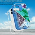 thumbnail image 2 of Dteck for iPhone 15 Pro Case, 3 in 1 Heavy Duty Hybrid Hard PC Rugged Marble Pattern Protective Cover for Apple iPhone 15 Pro,09#-Green, 2 of 6
