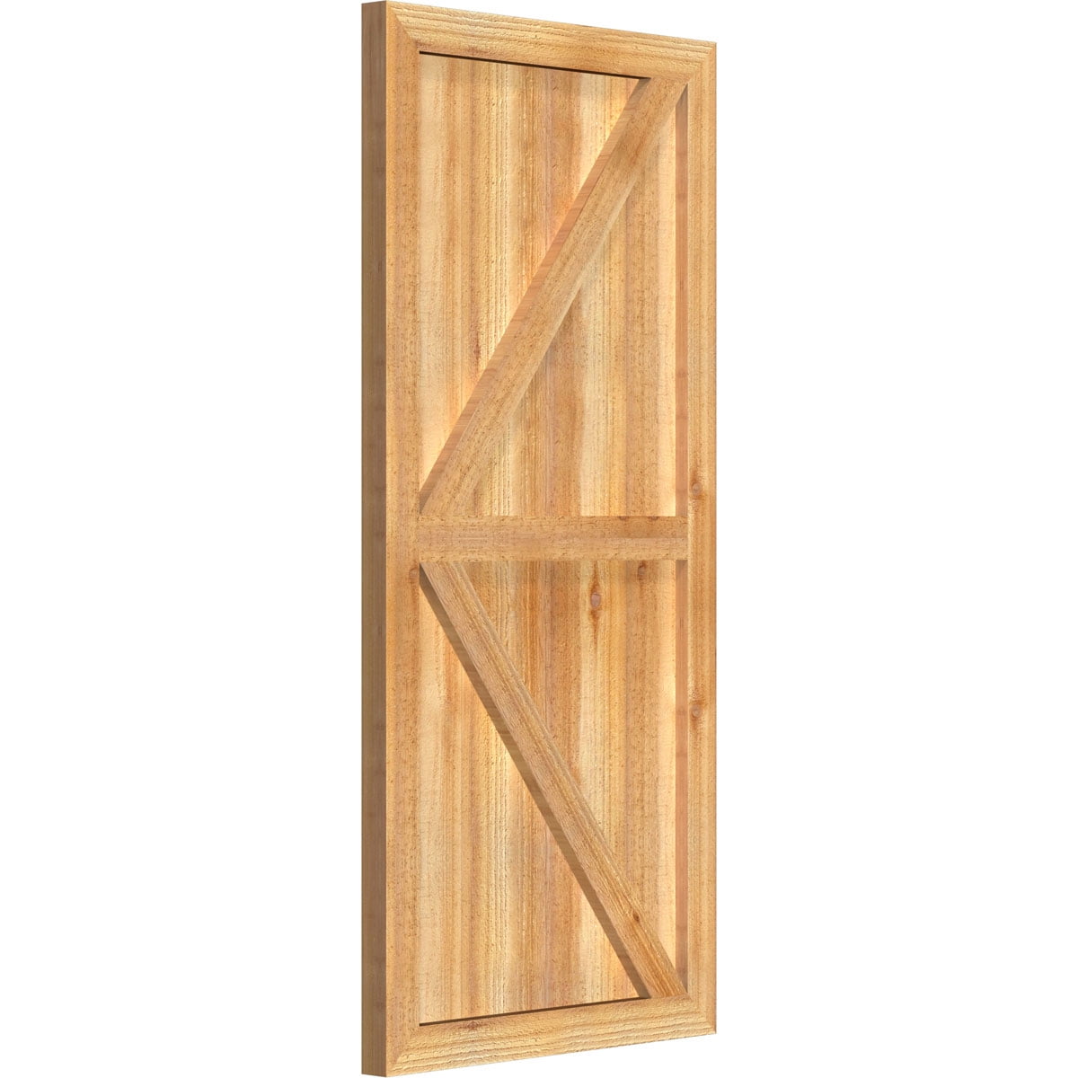 21 1/2"W X 46"H Timbercraft Four 5 3/8" Boards Framed Board-N-Batten Shutters W/Z-Bar, Rough Sawn Western Red Cedar (Per Pair)