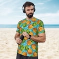 thumbnail image 4 of Wukai Pineapple Print Men's Short-Sleeved Mesh T-Shirt,Quick-Dry Short Sleeve Workout T-Shirt-Medium, 4 of 8