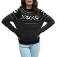 thumbnail image 2 of EFINNY Women's Sweater Fashion Versatile Comfort Cute Warmth Round Neck Pullover Knitted Sweater for Autumn and winter Halloween, 2 of 6