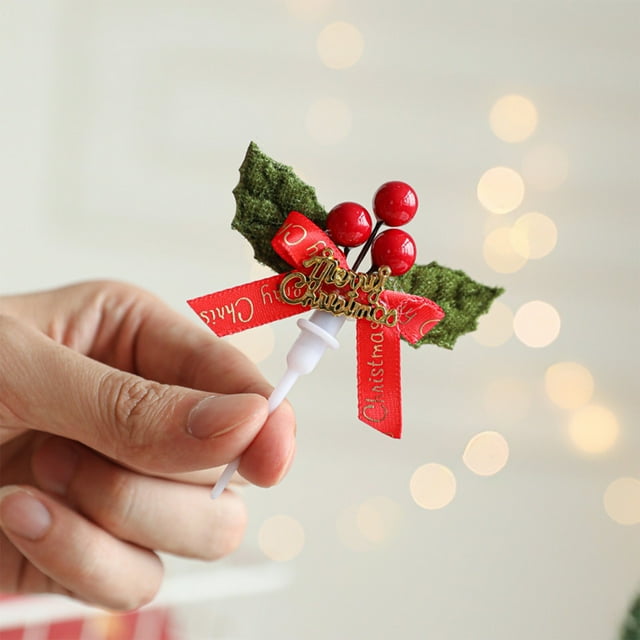 Small Widget Home Decoration Holiday products Christmas Birthday Cake Decoration Insert Father Christmas Christmas Tree Wreath Three-dimensional Decorations Ornaments