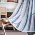 thumbnail image 2 of Stripe Curtains Cotton Linen Farmhouse Drapes for Living Room Semi-Blackout Geometric Window Curtain Panels with Tassel 1 Panel Rod Pocket Room Darkening Window Treatment 52"x63", 2 of 6