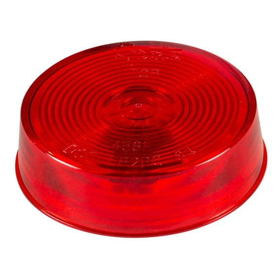 Grote 45812-3 Round 12V Clearance Marker Light with Optic Lens - 2.5", Red (Bulk Packaging)