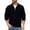 Black, variant on Men's Half Zip Knit Sweater with High Neck, Ribbed Long Sleeve Pullover