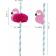 thumbnail image 2 of Flamingo Paper Straw Decorations, 50 PCS Disposable Cocktail Drinking Straws Decorative for Party Table Décor Luau Party, 2 of 6