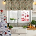 thumbnail image 5 of 2 Pack Vintage Spring Floral Valances for Windows Bedroom Living Room Window Treatments, Farmhouse Flowers Green Vintage Rod Pocket Valance Drapes Short Kitchen Curtains Over Sink 60"x18", 5 of 8