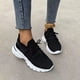 thumbnail image 1 of Zapatos de lona informales cómodos y transpirables con puntera redonda para mujer, zapatillas deportivas de tacón plano para exteriores Wmkox8yii shalkjhdk1791, 1 of 1