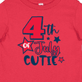 thumbnail image 4 of Inktastic 4th of July Cutie with Stars Boys or Girls Baby T-Shirt, 4 of 5