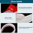 thumbnail image 4 of Uxcell 39"Lx0.6"Wx1.2"H Collapsible Shower Barrier Stopper Water Splash Guard, Clear, 4 of 5