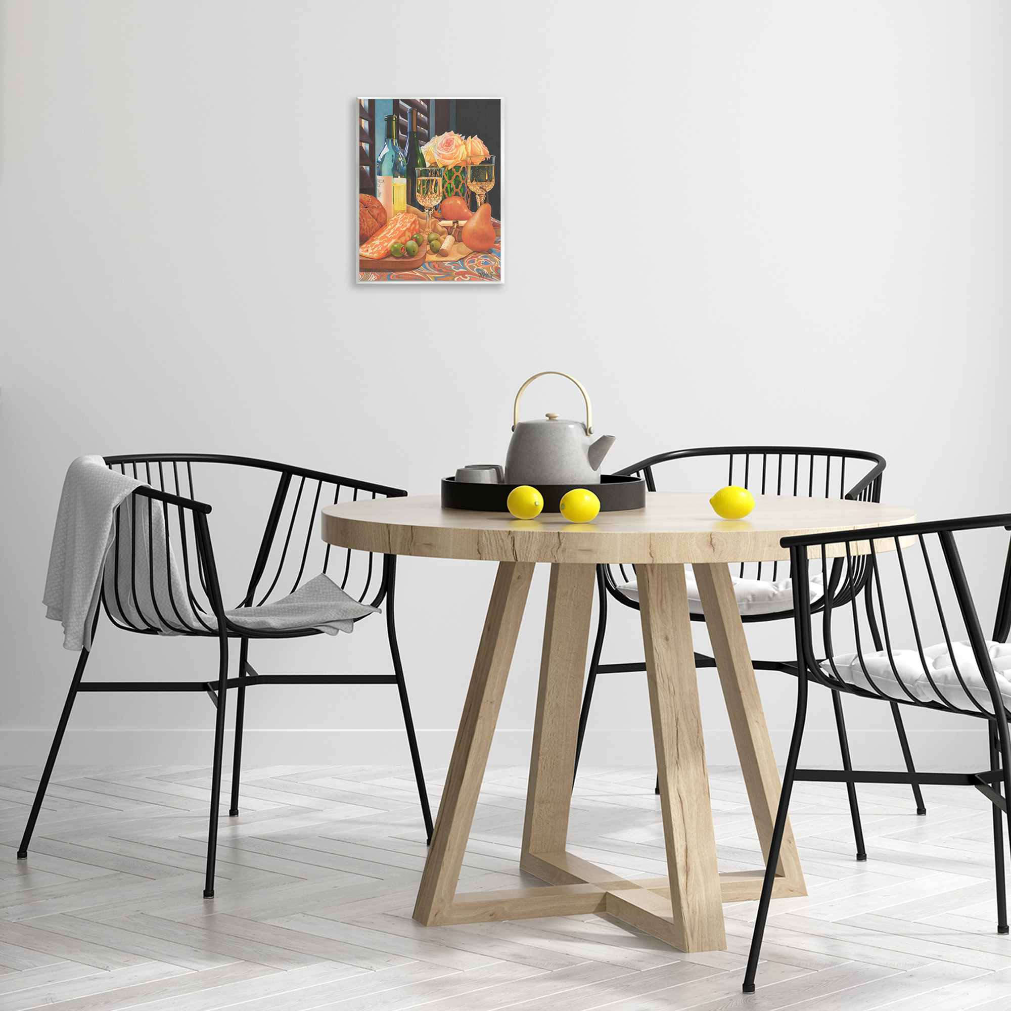 Stupell Industries Romantic Wine & Cheese Food & Beverage Painting Unframed Art Print Wall Art, 11 x 14