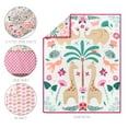 thumbnail image 5 of The Peanutshell Crib Bedding Set for Baby Girls, Bright Safari, 5 Pieces, 5 of 7
