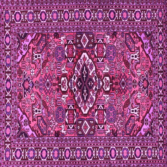 Ahgly Company Indoor Square Persian Pink Traditional Area Rugs, 8' Square