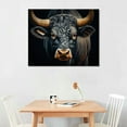 thumbnail image 2 of Nawypu  Bull Closeup 4 Canvas Art - Home Decor Wall Art Print Poster Painting Large, 2 of 4