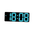 thumbnail image 3 of Reloj de pared digital con atenuador LED, despertador de escritorio para festivales, dormitorios y salones, color azul, 3 of 9