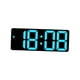thumbnail image 3 of Reloj de escritorio digital con atenuador de 12 h y 24 h, despertador LED con función de repetición, pantalla moderna para Azul, 3 of 9