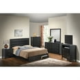 thumbnail image 3 of Burlington Black Upholstered King Panel Bed with Two Storage Drawers, 3 of 3