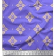thumbnail image 1 of Soimoi Cotton Poplin Fabric Floral Block Printed Fabric 1 Yard 42 Inch Wide, 1 of 3