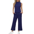 thumbnail image 3 of Set Lounge SAMPEEL de 2 piezas para mujer 2024, verano, azul real, 3 of 6