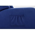 thumbnail image 4 of Modern Comfortable Upholstered Recliner Chair with 2 Storage Pockets, Leisure Linen Fabric Recliner Chair for Living Room Bedroom Office, Navy, 4 of 9