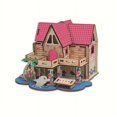 thumbnail image 2 of 1pc, Christmas Gift, Birthday Gift, Wooden Puzzle, Castle, Villa 3D Three-dimensional Jigsaw Puzzle, Handmade Lovers Toys, 2 of 5