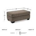 thumbnail image 7 of Signature Design by Ashley Stonemeade Upholstered Ottoman, Nutmeg, 7 of 7