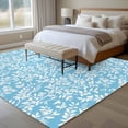 thumbnail image 4 of Large Area Rugs for Living Room Bedroom, Blue Spring Floral 5'x8' Rug Washable Carpet Runner Indoor Outdoor, Farmhouse Flowers Elegant Pastoral Non Slip Floor Mats Rug for Kitchen, Bathroom, 4 of 8