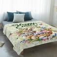 thumbnail image 4 of Easter Blanket Soft Cozy Warm Throw Blanket for Couch, Plush Fuzzy Flannel Fleece Blankets for Sofa, Spring Floral Easter Eggs Bunny Tulip Butterfly Bed Blankets Lightweight Gifts for Women, 40"x60", 4 of 9