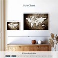 thumbnail image 3 of Elephant Stock Old Grunge World Map Wall Art - Horizontal Canvas Wall Art - Living Room Wall Decor - Map Canvas - Gray And Brown Decor - 24" x 16", 3 of 4
