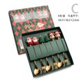 thumbnail image 1 of 6PCS Cuchara De Navidad Con Caja De Cift Café Conjunto De Acero Inoxidable Colgante Postre Cocina Vajilla, 1 of 4