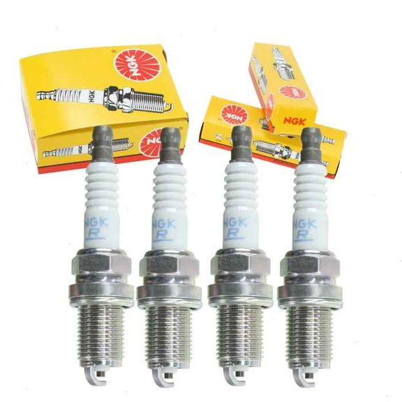 4 pc NGK Standard Spark Plugs compatible with Toyota Matrix 1.8L 2.4L L4 2003-2013