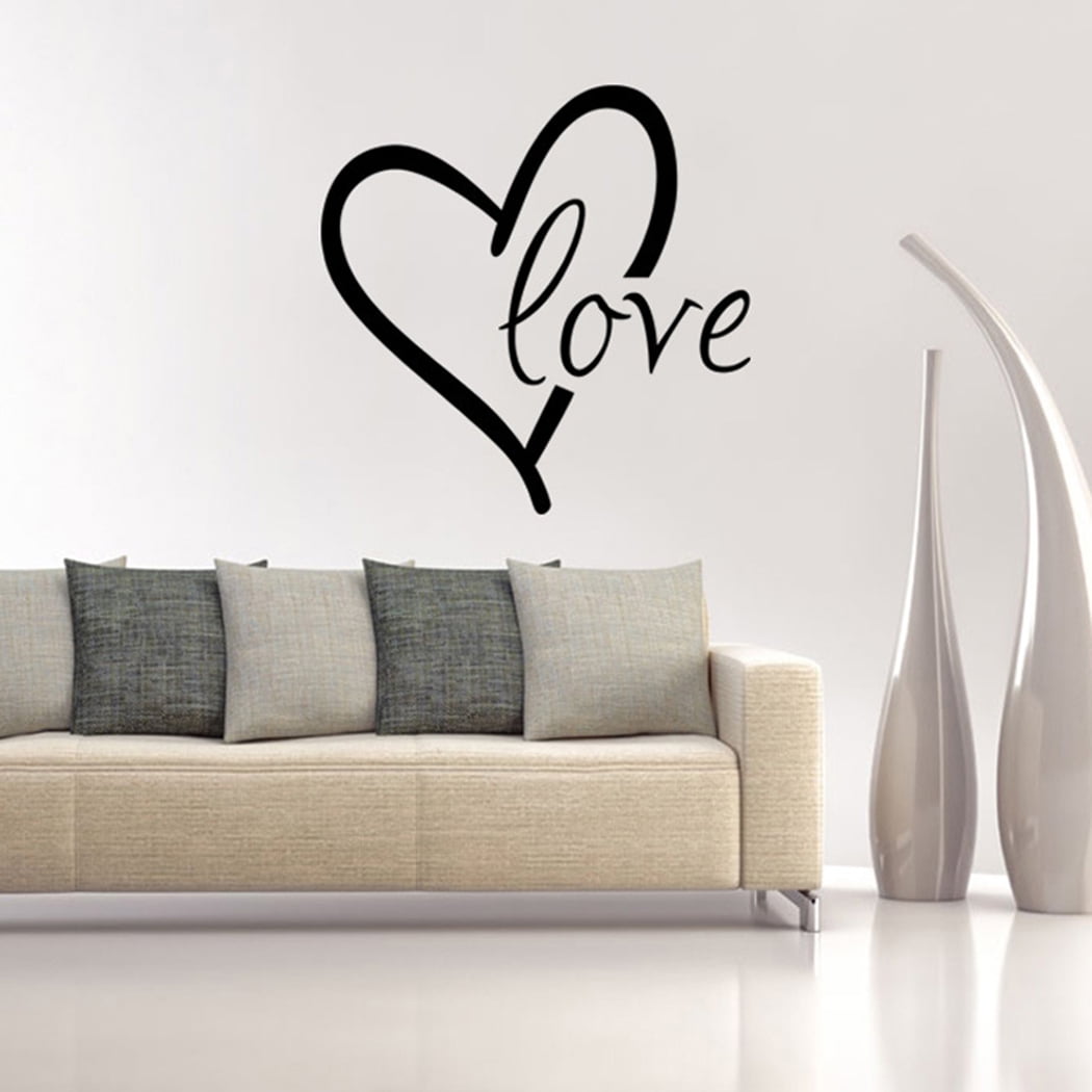 Decalgeek Love Letter Sweet Quote Removable Wall Stickers for Home Living Room Bedroom Decor Decals