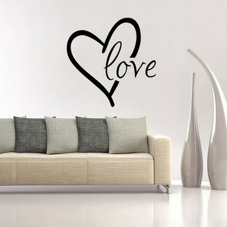 Decalgeek Love Letter Sweet Quote Removable Wall Stickers for Home Living Room Bedroom Decor Decals