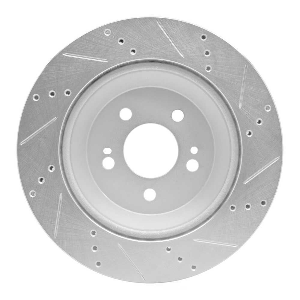 Dynamic Friction Company 631-63165L DFC Brake Rotor - Drilled And Slotted - Silver