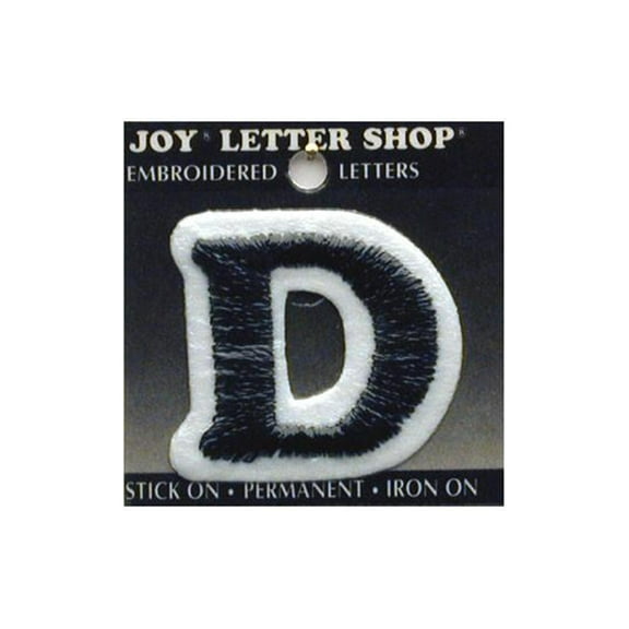 Joy Applique Letter Iron On Cooper 1.5" Black D